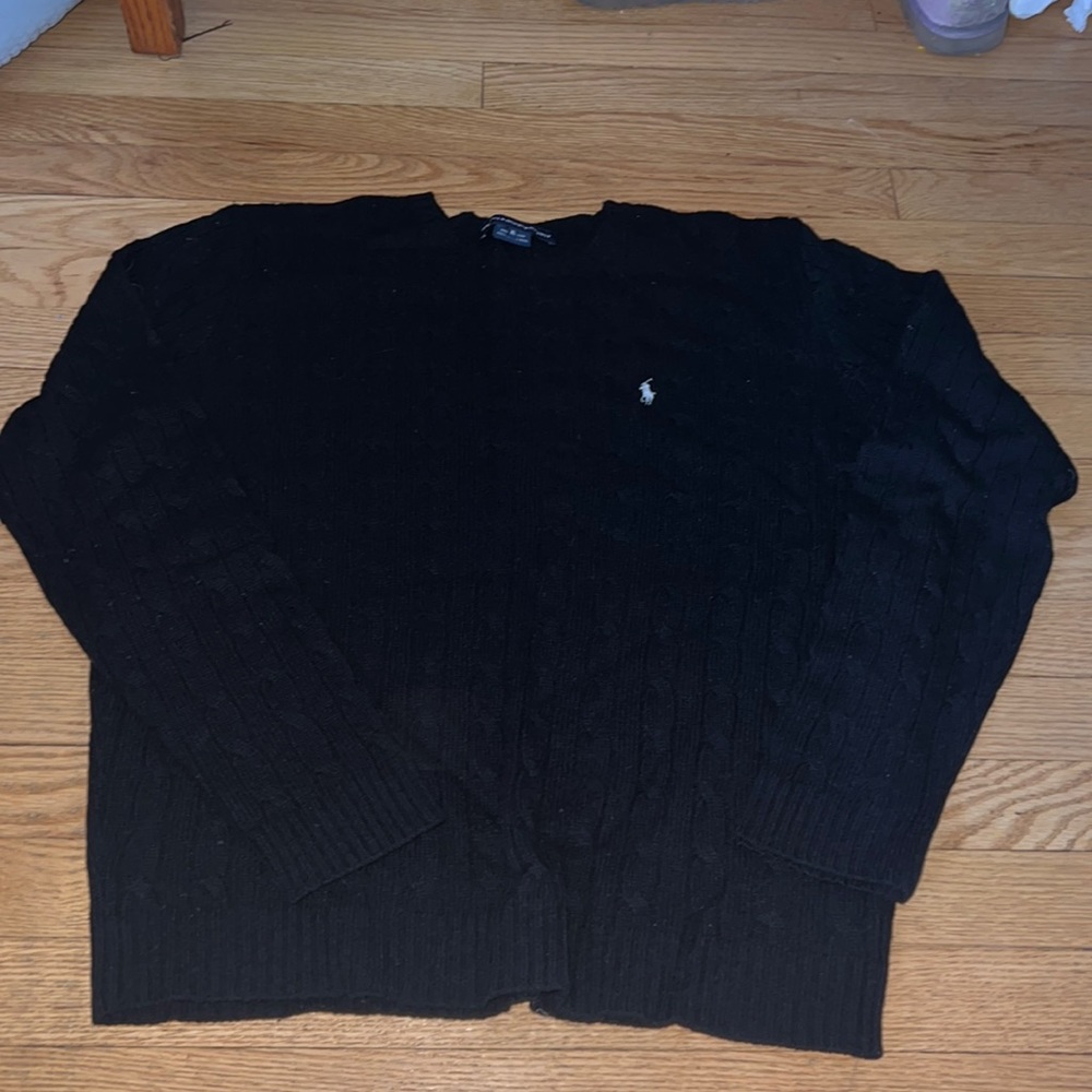 Ralph Lauren 100% merino wool black sweater